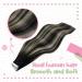 Youngsee Ombre Tape In Hair Extensions - Real Hair 50cm Invisible Tape Smooth 50g - #1B/S/1B & #1B/Silver/1B - Buy Online on GoSupps.com