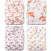 Littles and Bloomz Baby Reusable Pocket Nappy Cloth Diaper FLP2-0405 - Set of 4 Standard Popper Nappies - Buy Online on GoSupps.com