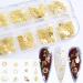 YOXIER 3D Nail Art Decoration Gold Metal Nail Studs Snowflakes Snowmen Elk Bell Nail Flakes Nail Slice Manicure Nail Art Decoration Set - Buy Online on GoSupps.com