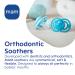 MAM Perfect Soothers 12+ Months | Thinner Softer Baby Pacifiers with Self-Sterilizing Case | Newborn Essentials - Peach/Purple Designs - Buy Online on GoSupps.com