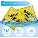 Cobee Baby on Board Car Warning Signs - 2PCs 12.7x12.7 cm Reusable Durable Stickers for Child Safety in Car - Buy Online on GoSupps.com