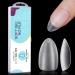 TOMICCA Short Almond Nail Tips 360PCS No File Nail Tips Kit for Soak Off Nail Extension Matte Clear Soft Gel Full Cover Nail Tips Fake Nails Tips with Box for Nail Art Salon and Home DIY 15 Sizes 360-Extra Short-A