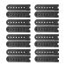 Penta Angel 8 Pairs Black Plastic Snapback Strap with 7 Holes Hats Caps Replacement Fastener Repair Snap Buckle Strap (Black)