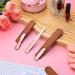 3-Piece Stainless Steel Nail Files with Leather Case | Double-Sided Metal Nail Files with Anti-Slip Handle | Manicure Pedicure Tools for Fingernail Toenail | Rose Gold - Buy Online on GoSupps.com