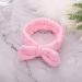 Molain Spa Headband | Bowknot Hair Band for Women | Coral Fleece | Elastic | Headband for Washing Face & Shower | Pink - Buy Online on GoSupps.com