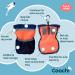 Coachi Pro Train & Treat Bag Pouch - Extra Large Storage with Secure Attachment Options, Zipped Pocket, and Magnetic Closure - Perfect for Dog Walking & Training - Newer Model in Navy and Coral - Buy Online on GoSupps.com
