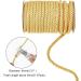 PandaHall 8mm Gold Twisted Cord Trim - 20 Yards Silk Rope for Curtain Tieback, Upholstery, Graduation Honor Cord, Christmas Garland - Buy Online on GoSupps.com