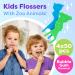 Kids Flossers 4 Pack (200 Total) - Cute Animal Shapes - Glides Easy - Bubble Gum Flavored - Buy Online on GoSupps.com