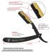 Beauty Hawk Professional Straight Edge Razor | 24K Gold Plated Barber Razor with 50 Single Edge Blades - Buy Online on GoSupps.com