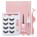 Magnetic Eyelashes False Eyelashes Magnetic Eyelashes with Eyeliner Natural Look with Eyeliner(4pairs)