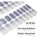 NAILOG Semi Cured Gel Nail Strips 34 pcs Salon-Quality Gel Nail Stickers Long Lasting Nail Wraps for Women with Soft Gel Finish Vintage Print & Silver Glitter (Snow Rain) - Buy Online on GoSupps.com