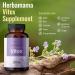 HERBAMAMA Organic Vitex Chasteberry Supplement for Women - Vegan 1000mg 100 Capsules - Buy Online on GoSupps.com