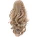 Long Short Claw Ponytail Hair Extension 12 Inch Curly Coffee Brown & Ash Blonde - Clip-in Synthetic Hairpiece for Cute Ponytail Hairstyles - Buy Online on GoSupps.com