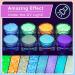 Holographic Chunky Glitter Set - 8 Glow in The Dark Colors with Glue for Body Face Nail & Hair Makeup | Perfect for Concerts Festivals & Rave Parties - Buy Online on GoSupps.com