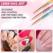 Dazzl Nail Art Brushes for Gel Nails - 8PCS Glitter Handle Brushes in 8 Designs for Painting, Dotting, Drawing - Alloy & Acrylic Material - Buy Online on GoSupps.com