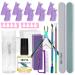 Gel Nail Polish Remover Tools Kit 521Pcs Gel Polish Remover Kit with Nail Clips Nail Wipes 100ml Pump Bottle Cuticle Oil Cuticle Tools Nail File Buffer Block Nail Brush Gifts for Women