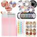 Pinkiou 47 Pcs Nail Art Tool Kit - Brushes, Dotting Pens, Foil Strips, Manicure Tape, Rhinestones | Nail Painting Set - Buy Online on GoSupps.com
