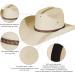 Enimay Western Cowboy Cowgirl Hat | Pinch Front Wide Brim Style | Large-X-Large | Classic Sand - Buy Online on GoSupps.com