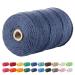 Macrame Cord  POZEAN 3mm x 220 Yards (About 200m) Cotton Rope 100% Natural Cotton Macrame Rope for Wall Hanging  Plant Hangers  DIY Crafts Knitting  Christmas Wedding Decorative Projects (Navy Blue)
