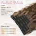 REECHO Clip in Hair Extensions - 5PCS Brown 24 Thick Long Loose Waves HE002 - Invisible Lace Weft Natural Soft Hairpieces for Women - Dark Brown with Highlights - Buy Online on GoSupps.com