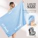 Microfiber Hair Towel for Women | Large Fast-Drying Absorbent Turban - Anti-Frizz & Lightweight for Curly Thick Hair - Blue - Buy Online on GoSupps.com