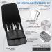 GTEX Circle Grip Lash Tweezers - Japanese Steel, Professional 5 Pack for Eyelash Extensions - Silver - Buy Online on GoSupps.com
