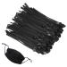 50 Pieces Elastic Bands with Adjustable Buckle for Masks - Long 10 Inch/26CM High Stretch Ear Band Straps Sewing Crafts DIY Masks Suitable for Adults/Children HS01BK Black 50PCS