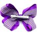 Girls Gingham Hair Bow Clips School Hair Accessories Girls Hair Bands 12cm (Purple) - Buy Online on GoSupps.com