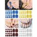 Kalolary Toenail Polish Stickers - 16 Sheets Full Cover Self Adhesive Toe Nail Art Decals for Pedicure - DIY Feet Nail Design Decorations - Buy Online on GoSupps.com