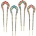COMNICO 4 Pieces Hair Pins Metal U-Shaped Hair Forks Vintage Updo Hair Sticks with Rhinestone 2 Prong Bun French Hairpins Hairstyle Chignon Accessories for Women Girls Fine Thick & Long Hair Styling - Buy Online on GoSupps.com