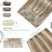 Moresoo Brown & Platinum Blonde Highlight Clip in Human Hair Extensions - 16 Inch, 7 Pieces, 120g - #9A/60 - Buy Online on GoSupps.com