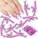 Loopeer 40 Pcs 3D Pink Gun Nail Charms Shiny Diamond Guns Metal Nail Decorations Rhinestones Silver Weapon Art Guns Nail Accessories Nail Jewels for Nail Art Jewelry Making Acrylic Nails DIY