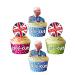 PRE-CUT King Charles III Coronation Union Jack Edible Cupcake Toppers Cake Decorations (12 Pack)