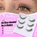 Self Adhesive Eyelashes Natural Wispy Lashes Self Adhesive Lashes No Glue Needed Reusable Faux Mink False Lashes 3D Volume C Curl by Newcally Lashes-C - Buy Online on GoSupps.com