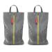 pack all Water Resistant Shoe Bags Plus for Travel, Storage Organizer Shoe Pouch with Zipper, Multi-color for Men and Women, 2 Pack Plus-Grey