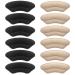 Heel Inserts for Women, 12 Pcs Heel Protectors, Premium Heel Pads for Shoes Too Big, Self-Adhesive Heel Inserts for Women&Men, Heel Grips Liners Pads for Relief Heel Pain&Prevent Heel Slip Black+white 12pcs