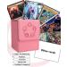 ZLCA Pink PU Leather Card Deck Box - Fits 100+ Single Sleeved MTG Cards - Strong Magnet Closure - Magic Commander TCG Storage Case - Buy Online on GoSupps.com