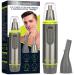 2 in 1 Ear & Nose Hair Trimmer for Men and Personal Trimmer,Painless Facial Hair Trimmer for Men, Easily Clean up Necklines, Sideburns, Eyebrows, Nose and Ear Hair, and More.