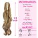 18 Inch Curly Wavy Ash Blonde Mix Ginger Claw Ponytail Hair Extension - Clip In Synthetic Hairpiece for Instant Volume - Buy Online on GoSupps.com