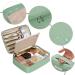 Large Waterproof Cosmetic Bag - Portable Makeup Organizer for Women & Girls - Green Travel Bag with Brush Compartment - Buy Online on GoSupps.com