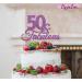 50 & Fabulous Birthday Cake Topper with Bold Swirly Design for 50th Birthday Celebration Made in UK - Light Purple - Buy Online on GoSupps.com