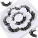 Strip Lashes Wispy Russian D Radians False Eyelashes Natural Look 3D Volume Curly 4 Pairs Pack Fluffy Fake Eye Lashes by Zenotti D Curly 4 Pairs