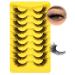 Natural Lashes Cat Eye Fluffy False Eyelashes Wispy Mink Lashes that Look Like Extensions Fox Eye Lashes 9 Pairs by Zegaine