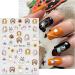 Pink Halloween Nail Stickers 12 Sheets Self-Adhesive Nail Decal Ghosts Pumpkin Nail Art Decoration Design Supplies - Buy Online on GoSupps.com