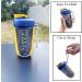 Qavi Protein Shaker Bottle - 590ml Yellow | Stainless Steel Mixing Ball | BPA-Free Tritan Material | Leakproof & Odourless - Buy Online on GoSupps.com