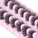 Dramatic Faux Mink Cat Eye Wispy False Lashes - Long Fluffy Fairy Strip Eyelashes Pack - Buy Online on GoSupps.com