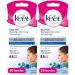 Veet Cold Wax Strips Sensitive Skin - Facial Hair Removal (Pack of 40 Cold Wax Strips for Face)
