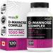 Renew Actives High Potency D-Mannose & Cranberry Complex 1000MG per 2 Capsules with Hibiscus & Dandelion Extracts Antioxidant Blend No Artificial Flavours - Made in Canada - 120 Capsules
