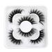 Pooplunch False Eyelashes Fluffy Cat Eye Lashes Fake Eyelash Extensions Volume Strips Faux Mink Lashes 3 Pairs Pack