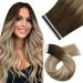 Moresoo real hair extensions tape in blonde hair extreme real hair tape dark brown to mid -blonde with blond ombre invisible tape in extensions real hair blonde/25g 40 cm #3/8/22 40 cm 1. #3/8/22